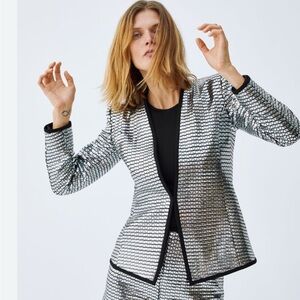 Zara triangle Geometric Patterned Blazer